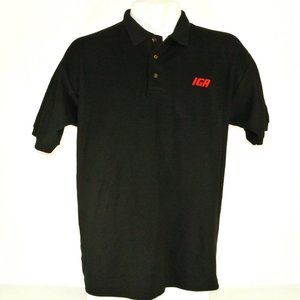 IGA Grocery Store Black Polo Shirt Employee Uniform NEW Size M Medium